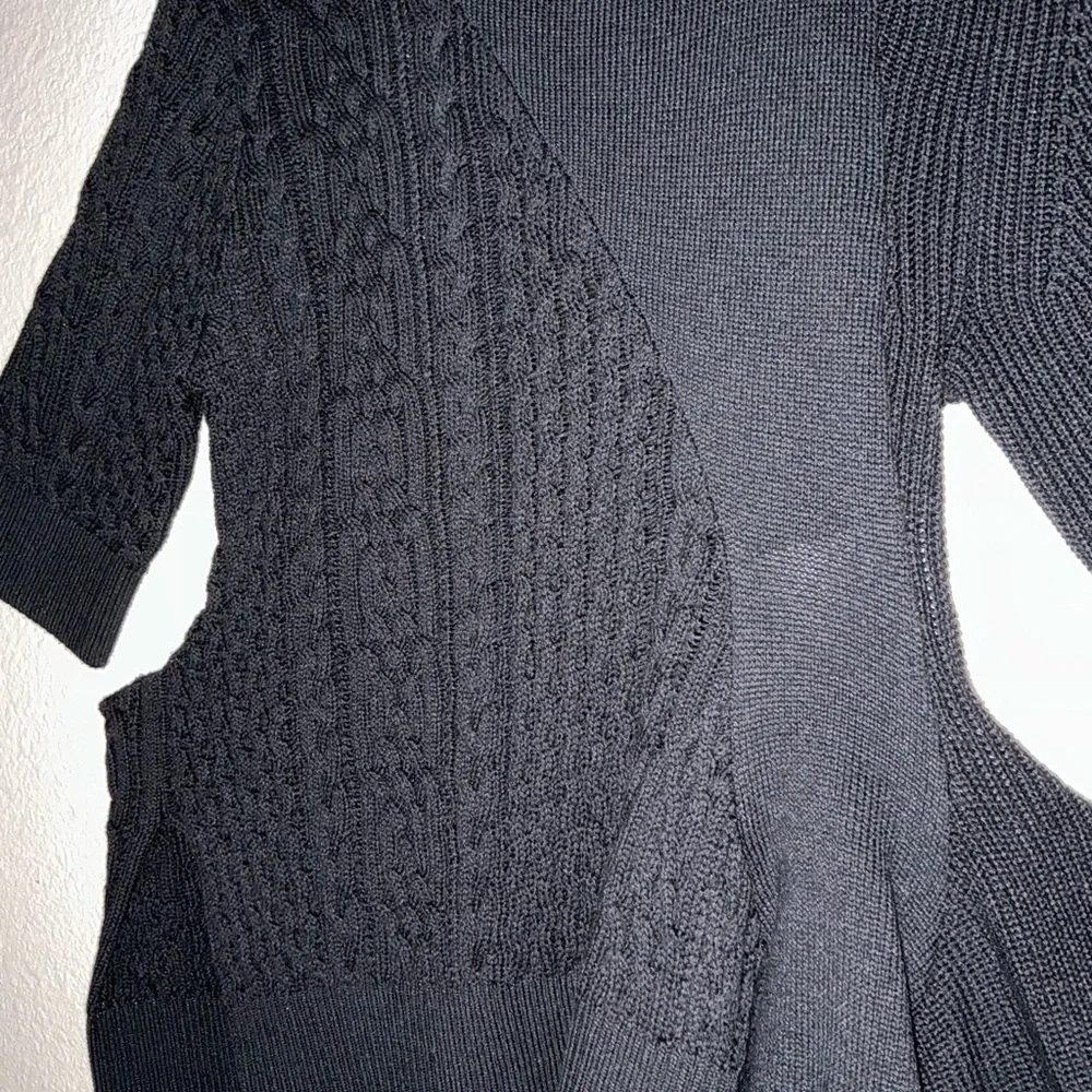 NWOT SACAI Cable Knit Flared Top - Black SIZE 1 (S) - Picture 8 of 12